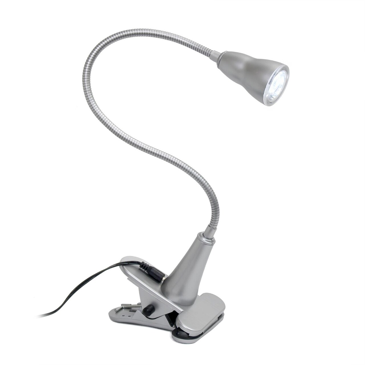 Mod Lighting and Decor LED Lighted Adjustable Gooseneck Clip Desk Lamp - 22.75" - Silver